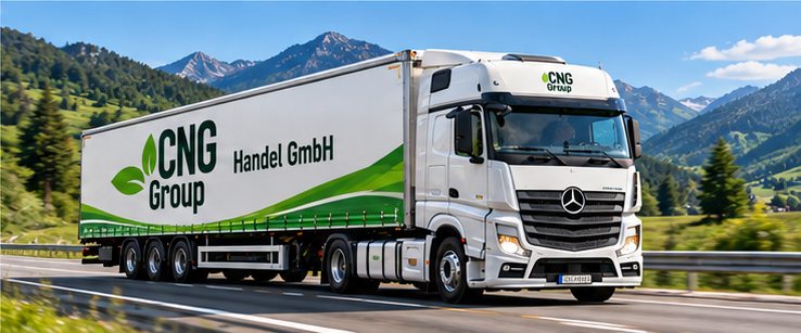 CNG Group LKW auf der Autobahn