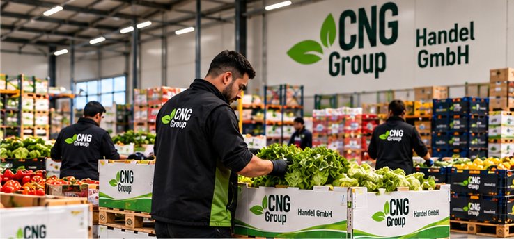 Mitarbeiter der CNG Handel GmbH bei der Warenprüfung im Lager